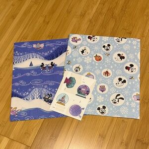 Disney passholder 2024 christmas holiday wrapping paper and tag set